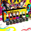 Gold Plume MS-30-7 7-Color Tattoo Ink Set 1oz Pigment Kit for Professionals & Beginners