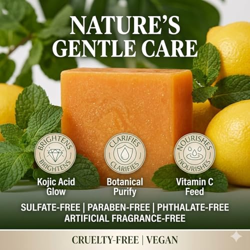 Turmeric Lemon Soap Bar for Dark Spots & Skin Clarifying - 3 Pcs - Nourishing & Oil Control
