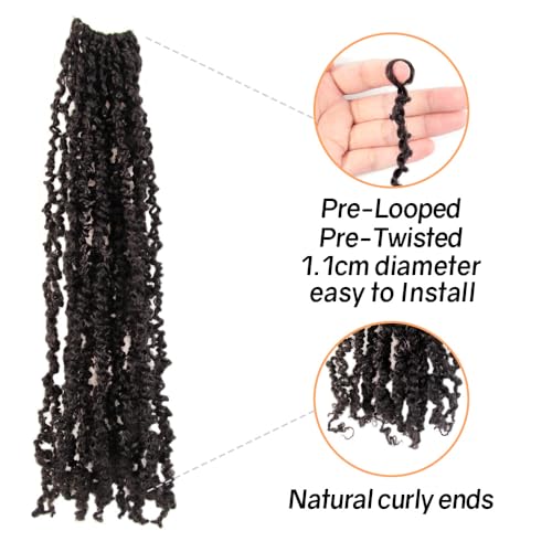 Yanky Twist Crochet Hair for Black Women - 12 Inch, 10 Pack, 4# Brown Variation