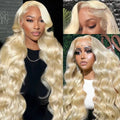 28 Inch Blonde Lace Front Wig Human Hair 13x6 HD Frontal Body Wave 613 - Full & Thick