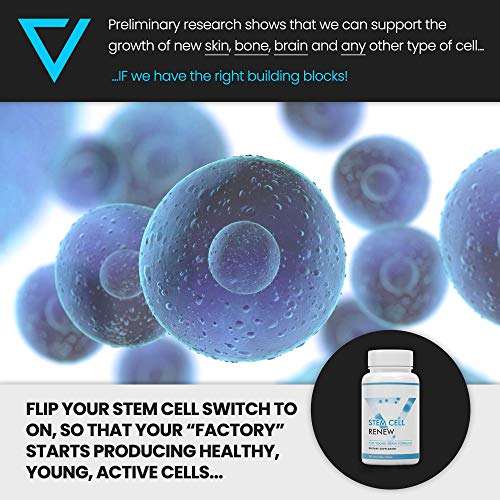 Stem Cell Renew 1-Month Supply - Vitality Boost for Youthful Energy & Mental Sharpness - NASA Scientist Created (60 Count)