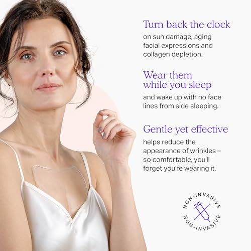BLUMBODY Reusable Silicone Chest Wrinkle Patches - 2 Pack for Side Sleep Lines