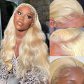 13x6 Lace Front Human Hair Wig 26 Inch Body Wave Blonde Pre Plucked HD Lace Frontal