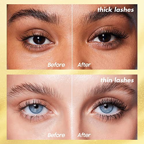 Volume and Length Liquid Mascara - Waterproof and Sweat Resistant Black Mascara Curling Eyelashes and Fast Dry, No Flaking and No Clumping, Cruelty Free, Create Dramatic Lashes (Black)