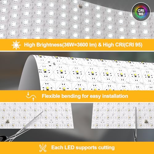 4 Pack LED Backlight Sheet 6000K Dimmable Flexible Panel for Marble & Quartz