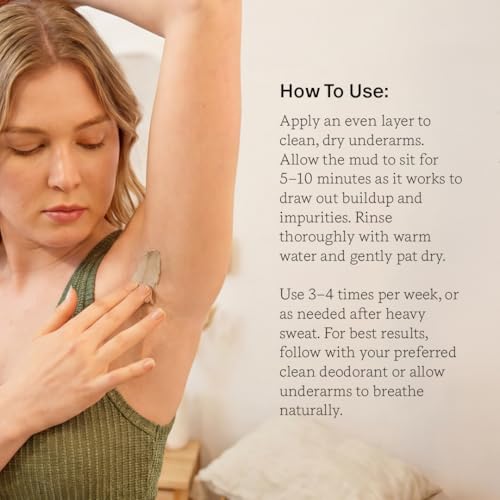 Clarifying Underarm Clay Mask with Charcoal - Natural Deodorant & Skin Care
