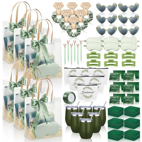Bridesmaid Proposal Gift Set with Tumblers Jewelry Boxes & More - 6 Sets