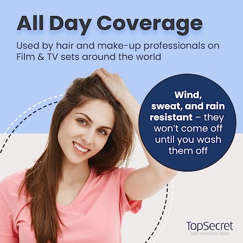 Hair Thickening Fibers Refill - Natural Hair Filler for Men & Women, Black, Weather-Resistant
