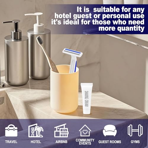 Disposable Razors in Bulk,razors individually wrapped bulk,Twin Blade Razors with Clear Safety Cap and Shaving Cream, Razors For Homeless, Hotel,Air Bnb,Shelter/Homeless/Travel (100PCS)