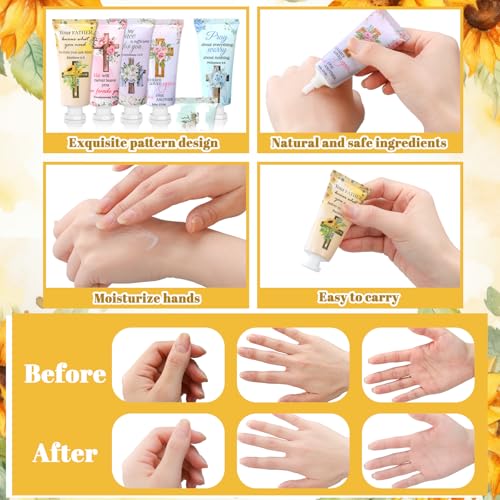 48 Pcs Christian Hand Cream Gift Set - Religious Scripture Lotion for Women - Variation of 48