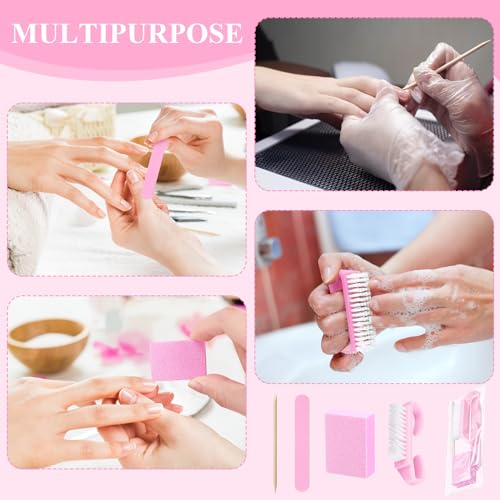 Pink Disposable Manicure Kit Set - 100 Pieces for Nail Care & Grooming