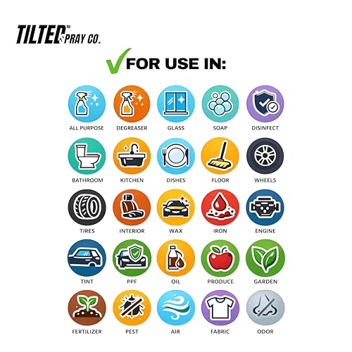 Tilted 360 Spray Bottle Adapter - Universal Reusable Spray Nozzle - Variation 6