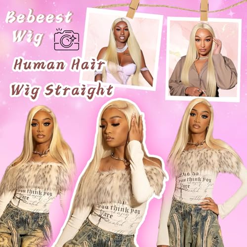 Blonde 13x6 Lace Front Human Hair Wig 30 Inch Straight 180 Density - Variation: Blonde Human Hair / 30 Inch