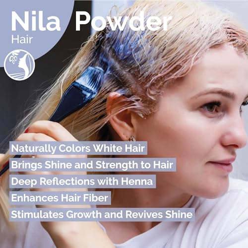 Fatima's Garden Pure Nila Indigo Powder 50g - Natural Moroccan Face & Hair Care Powder for Exfoliating and Moisturizing