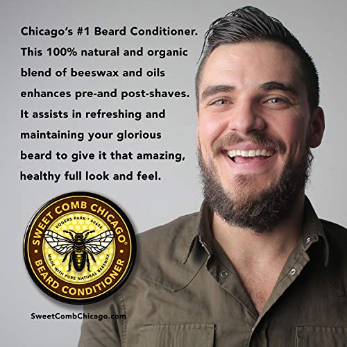 Beeswax Beard Conditioner - Natural Moisturizing & Softening for Beards & Mustaches - 4 oz