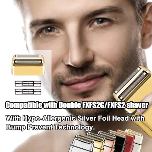 FXFS2G/FXFS2 Replacement Foil & Cutters 4-Piece Pack for BaBylissPRO Shaver Golden-4PCS