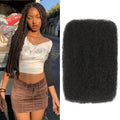 18 Inch Afro Kinky Human Hair Extensions for Dreadlocks & Braids - Natural Black - 1 Pack