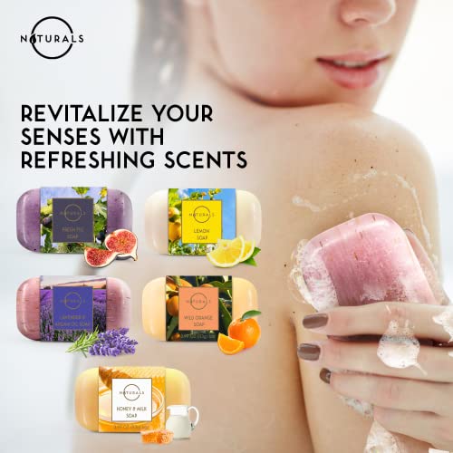 Natural Soap Bar Set - 10 Pack Gift for Women & Men, Exfoliating & Vegan