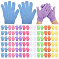 Colorful Bulk Exfoliating Gloves for Body - 48 Pairs, Reusable Shower Mitts for Men Women, Spa & Home Use, 1 Pack of 98