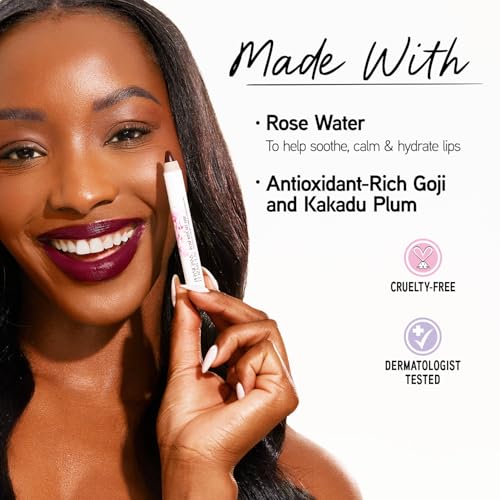 Physicians Formula Ros? Kiss All Day Glossy Lipstick Lip Color Makeup, Red Blush Blushing Mauve | Dermatologist Tested, Clinicially Tested