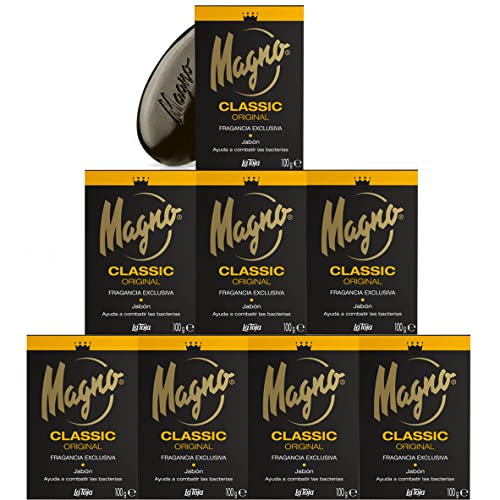 Magno Classic Black Bar Soap 3.5 oz - Pack of 8 | La Toja