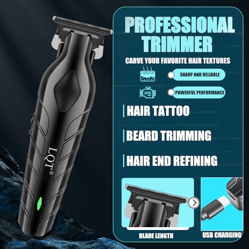 Hair Clippers for Men, Professional Mens Hair Clipper Set with LED Display, Cordless Beard Trimmer Grooming Kit with Multiple Guide Combs, Cape, Storage Bag for Home & Salon Use