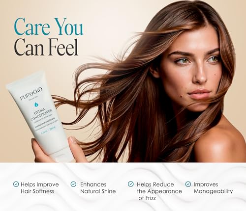Hydra Conditioner - Deep Moisturizing Hair Care for Dry & Damaged Hair with Shea & Mango Butter - 200ml - Puroeko
