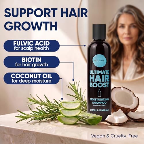 Moerie Hair Growth Shampoo for Thinning Hair (Clear) | Biotin, Rosemary & Caffeine