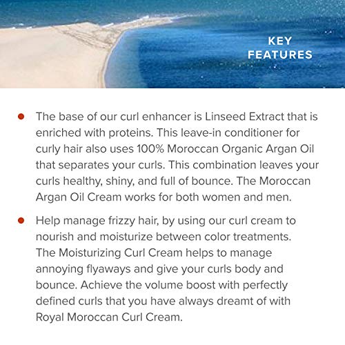 Royal Moroccan Curl Defining Cream for Frizzy & Color-Treated Hair - 16.9 oz
