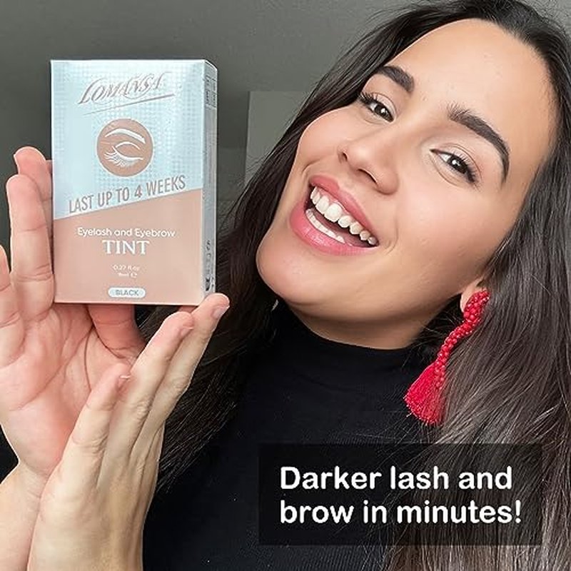 Lash Tint Kit Instant Black Eyelash Dye and Brow Tint 8ml Easy to Use with Natural Results for Beginner Salon Beauty