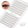 Short Stem Nature Long 10D Premade Fans Dramatic Volume Eye Lashes Extensions Thickness 0.07mm D Curl Soft and Light Weight Individual False Eyelashes Cluster (14MM)