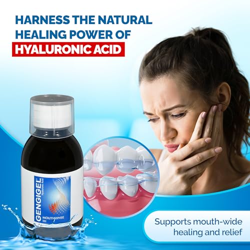 Hyaluronic Acid Mouthrinse for Gum & Oral Health - 10.14 Fl Oz Pack of 2