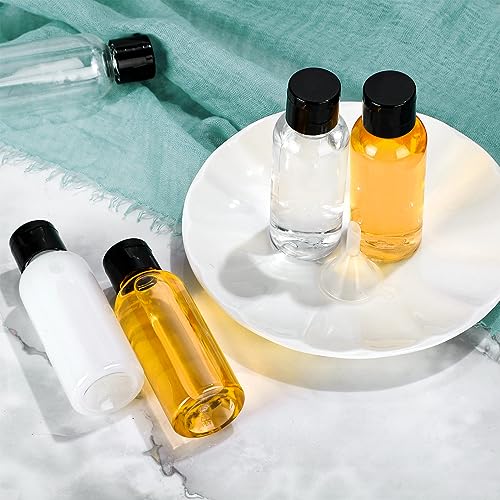 Mifoci 50-Pack 2 oz Clear Plastic Travel Bottles with Flip Cap – Empty Refillable Squeeze Dispensers