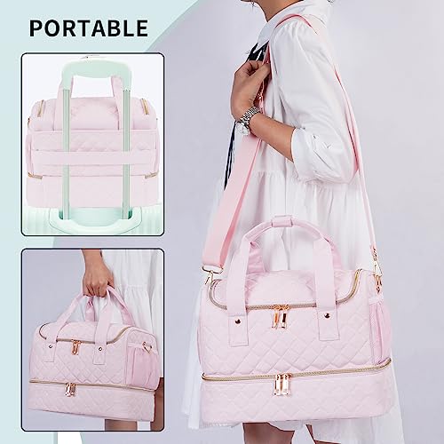 Pink Nail Polish Organizer Case - Holds 50 Bottles with Travel Handles