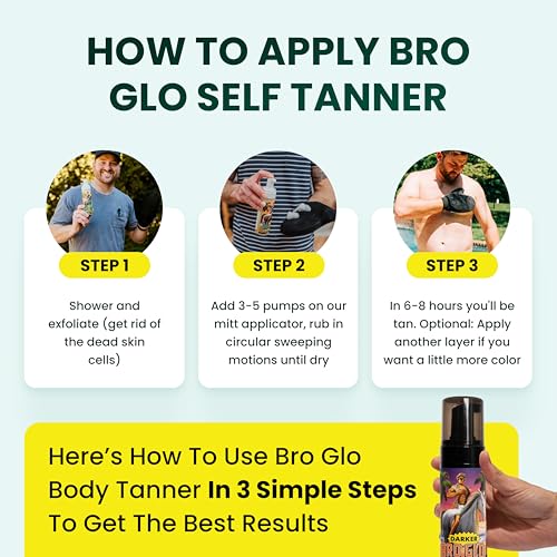 Men's Self Tanning Foam - Quick, Light Water-Based Sunless Tan for Face & Body