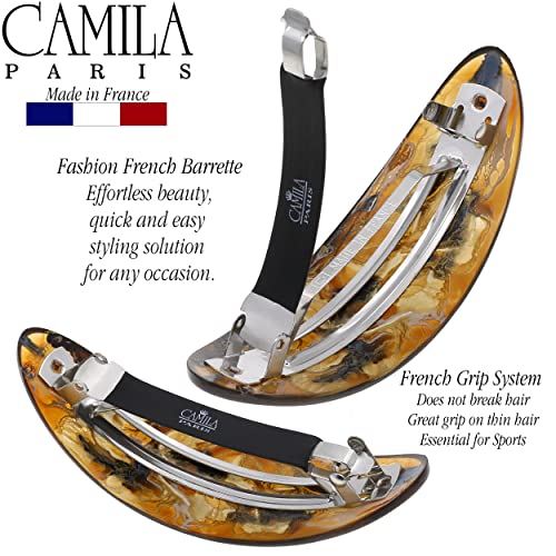 Camila Paris CP3322 Gold Hair Barrette for Thick Hair – No Slip Clasp