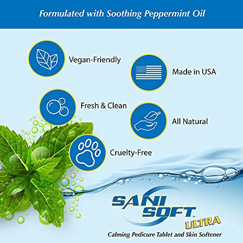 Peppermint & Aloe Vera Pedicure Soak Tablets - Soothing Foot Care, 150 Tabs