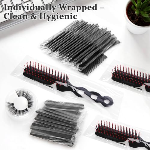 240 Pack Hair Brush and Comb Set for Donations Travel & Shelters - Individually Wrapped