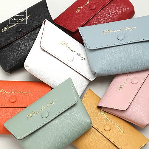 Moranse Small Travel Cosmetic Bag Lightweight Makeup Pack PU Leather Cosmetic Organizer Pouch for Women (Blue)