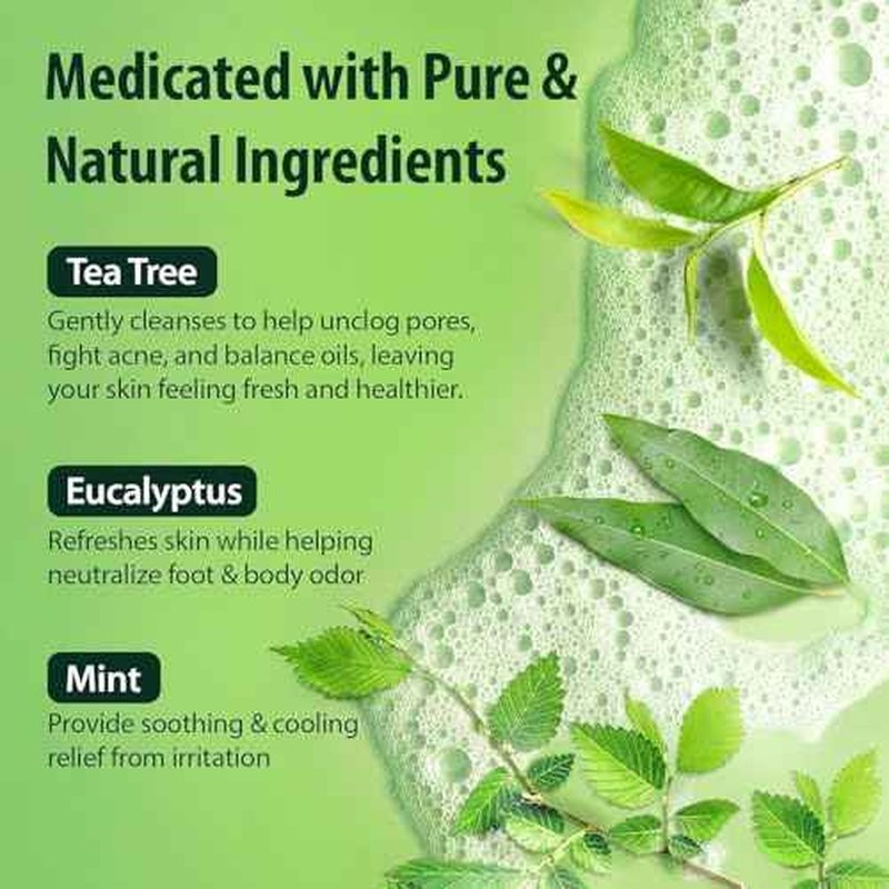 Derma-Nu Therapeutic Antibacterial Soap & Tea Tree Body Wash ? For Jock Itch, Athlete¡¯s Foot, Eczema & Back Acne ?For Men and Women Safe for All Skin Types ? 12 oz