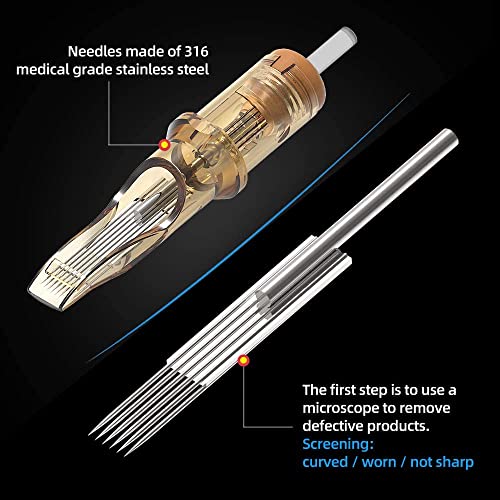 Ambition Premium 50Pcs #10 Bugpin Round Liner Tattoo Needles 1005RL Disposables