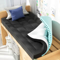 Dual Layer Memory Foam Mattress Topper Twin XL Black - Cooling & Support
