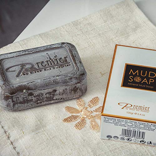 Premier Dead Sea Mineral Mud Bar - Skin Balancing Body, Face & Hand Soap - Variation 1