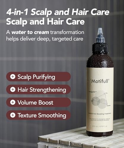 Motifull Hair Treatment for Thinning Hair - Biotin Caffeine Scalp Support 6.76 fl oz