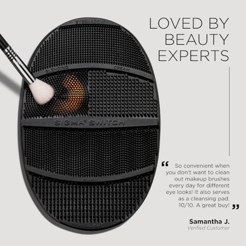 Silicone Makeup Brush Cleaner Mat - Switch Shade Changing, Double-Sided Brush Pad