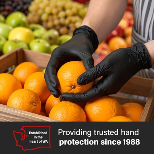 Black Nitrile Disposable Gloves - 5 Mil, Medium, 5 Boxes of 100 (Variation of THIS listing: Black / Medium / 500)