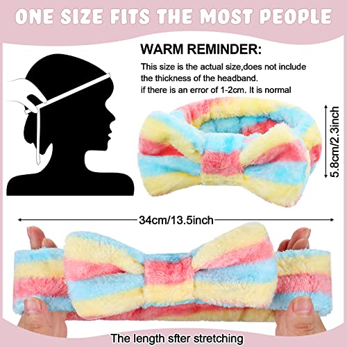 24 Pieces Face Wash Headband Set for Women - Stylish & Elastic Spa Hairbands - Black+Pink