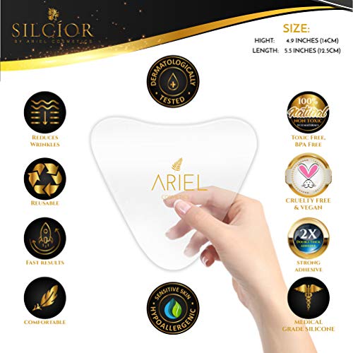 Anti-Wrinkle Silicone Chest Pads 4 Pack - Reusable, Skin-Friendly Support - Variation of THIS listing: 1 Count (Pack of 4)