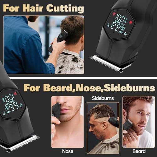 Beard Trimmer for Men, Electric Razor Shaver, Waterproof Electric Razor for Men, Hair Trimmer, Nose Hair Trimmer, Cordless Hair Clippers, Adjustable Beard Grooming Kit