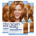 Permanent Hair Dye 8R Medium Reddish Blonde - 3 Pack, Natural Look, Gray Coverage